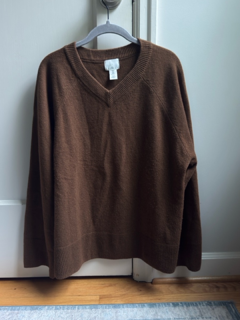 H&M Brown V-Neck Women's Sweater
